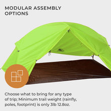 Hyke & Byke Zion 2 Person Backpacking Tent with Footprint - Lightweight Two Door Ultralight Dome Camping Tent