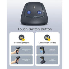 Inateck Wireless Barcode Scanner 2D, QR Code Scanner, 50k times continuous scanning, with Smart Base, Screen Scanning, BCST-91