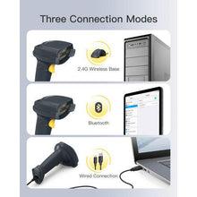 Inateck Wireless Barcode Scanner 2D, QR Code Scanner, 50k times continuous scanning, with Smart Base, Screen Scanning, BCST-91