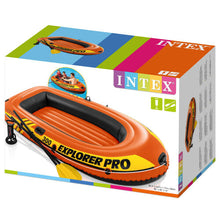 Intex Explorer Pro Inflatable Boat, Boat + Paddles + Pump, Three Person (244 x 117 x 36 cm)