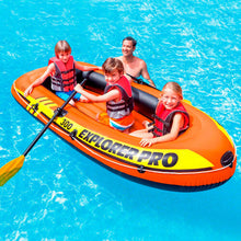 Intex Explorer Pro Inflatable Boat, Boat + Paddles + Pump, Three Person (244 x 117 x 36 cm)