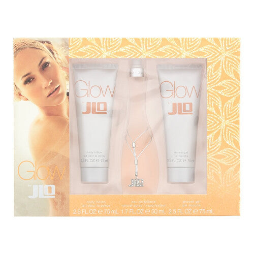 Jennifer Lopez Glow 3 Piece Gift Set: Eau De Toilette 50ml - Body Lotion 75ml - Shower Gel 75ml