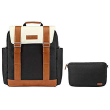JJ Cole Bloomfield Modular Knapsack Diaper Bag, Ivory and Onyx