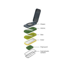 Joseph Joseph Multi-Prep Compact 4-in-1 Multifunctional Set, Kitchen Vegetable Chopper & Dicer, Cheese Grater, Mandoline Veggie Slicer