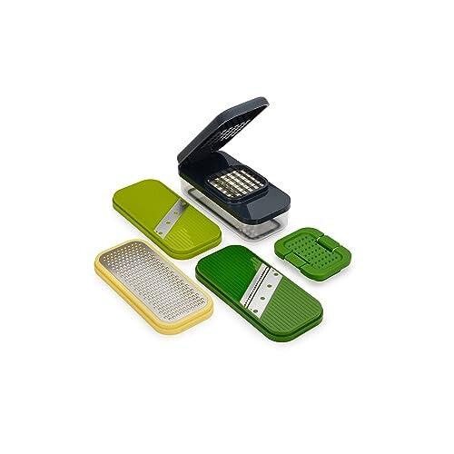 Joseph Joseph Multi-Prep Compact 4-in-1 Multifunctional Set, Kitchen Vegetable Chopper & Dicer, Cheese Grater, Mandoline Veggie Slicer