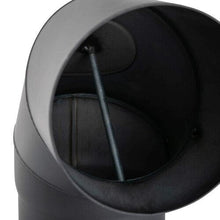 Kamino-Flam 90 Elbow Pipe Ø 150 mm, Steel Stove Pipe Elbow with Door, Elbow Chimney Pipe with Heat Resistant Senotherm Coating