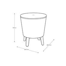Keter Ice Bucket, 49.5 x 84.5 x 49.5 cm 49.5x84.5x49.5 cm grey