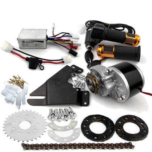 L-faster 24V36V250W Electric Conversion Kit For Common Bike Left Chain Drive Customized For Electric Geared Bicycle Derailleur (36VTwist Kit)