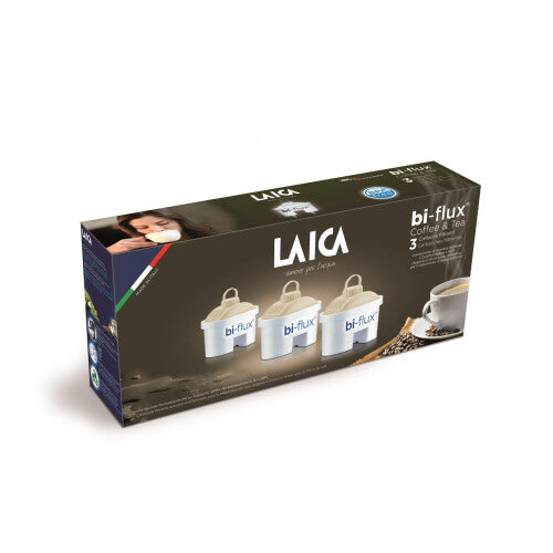 LAICA Bi-Flux Coffee & Tea Water Filter Cartridge 3 pack (3 Months Supply)
