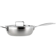 Le Creuset 3-Ply Stainless Steel Non-Stick Chef Pan with Lid, 24 x 8.5 cm , Silver, 96201424001000
