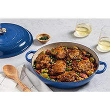 Le Creuset Signature Enamelled Cast Iron Shallow Casserole Dish With Lid, 30 cm, 3.2 Litres, Marseille Blue, 211803020