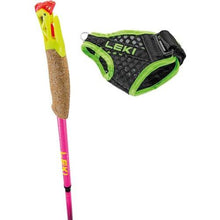 LEKI Ultratrail FX.One Trail Running Poles, Neon Pink/Black/Neon Yellow, 115 cm