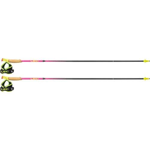LEKI Ultratrail FX.One Trail Running Poles, Neon Pink/Black/Neon Yellow, 115 cm