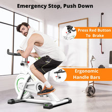 Limepeaks Fitness Indoor Exercise Cycling Bike Studio Fitness with LCD Monitor Pulse Sensor Adjustable Handlebars and Seat - LMP-720 (White)