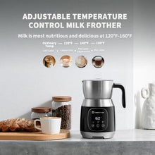 Maestri House Milk Frother, 12-in-1 600 ml Electric Milk Frother with Variable Temperature and Foam Strength, Smart Touch Control,