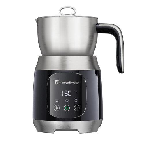 Maestri House Milk Frother, 12-in-1 600 ml Electric Milk Frother with Variable Temperature and Foam Strength, Smart Touch Control,