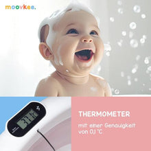 moovkee. Baby Bath Tub Frame 80 cm Foldable Bathtub with Thermometer Bath Cushion and Stand Safe for Babies Newborns