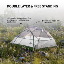 Naturehike Star River 2 Person Tent Double and Ultralight Tent Backpacking Waterproof Hiking Camping Tent 20D Green