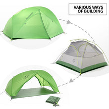 Naturehike Star River 2 Person Tent Double and Ultralight Tent Backpacking Waterproof Hiking Camping Tent 20D Green
