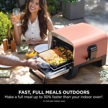 Ninja Woodfire Electric Outdoor Oven, 8-in-1 Pizza Oven, High-Heat Roaster & BBQ Smoker with Roast Rack, Pro-Heat Tray, Pizza Stone