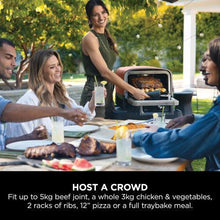 Ninja Woodfire Electric Outdoor Oven, 8-in-1 Pizza Oven, High-Heat Roaster & BBQ Smoker with Roast Rack, Pro-Heat Tray, Pizza Stone