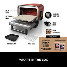 Ninja Woodfire Electric Outdoor Oven, 8-in-1 Pizza Oven, High-Heat Roaster & BBQ Smoker with Roast Rack, Pro-Heat Tray, Pizza Stone