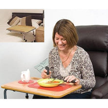 NRS Healthcare L17516 Overbed / Chair Table - Adjustable, Tilting and Wheeled