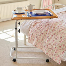 NRS Healthcare L17516 Overbed / Chair Table - Adjustable, Tilting and Wheeled