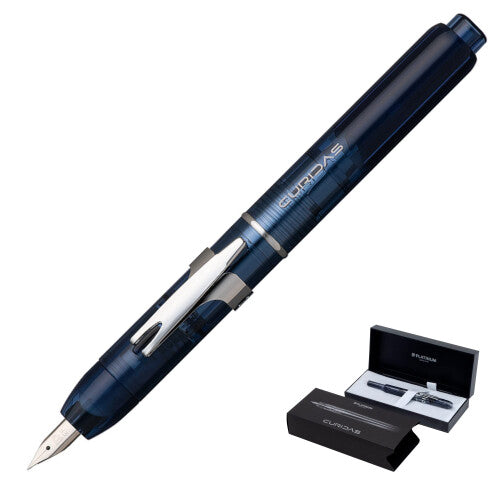 PLATINUM Curidas PKN7000-50F Fountain Pen/F Fine/Retractable/Blue/Handmade/with Gift Box/Fountain Pen
