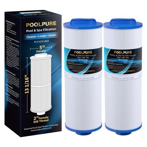 POOLPURE 4CH-949 Spa Filter Replacement for Pleatco PWW50L, Filbur FC-0172, SD-01143, 817-4050, Rising Dragon 50, Waterway Teleweir 50 sqft Filter