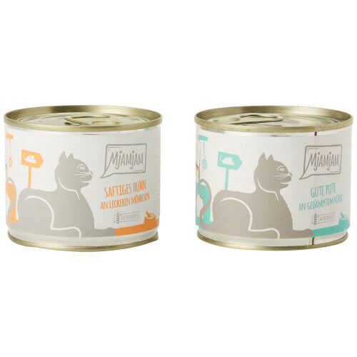 '- premium wet food for cats - mono package I - with chicken and turkey, pack of 6 (6 x 200 g), grain-free with extra meat