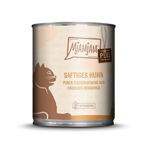 '- premium wet food for cats - pure meat enjoyment - juicy chicken pure, pack of 6 (6 x 800 g), grain-free with extra meat