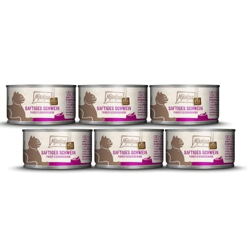 '- Premium wet food for cats - Pure meat enjoyment juicy pure pork, 6 pack (6 x 100 g), grain-free with extra meat.