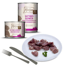 '- Premium wet food for cats - Pure meat enjoyment juicy pure pork, 6 pack (6 x 400 g), grain-free with extra meat.