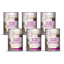 '- Premium wet food for cats - Pure meat enjoyment juicy pure pork, 6 pack (6 x 400 g), grain-free with extra meat.