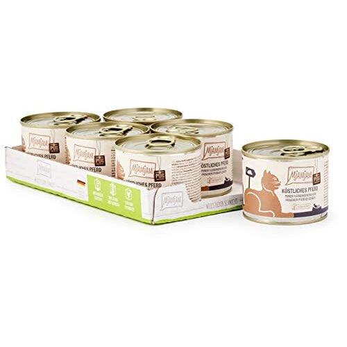 '- premium wet food for cats - pure meat pleasure - delicious pure horse, pack of 6 (6 x 200 g), grain-free with extra meat