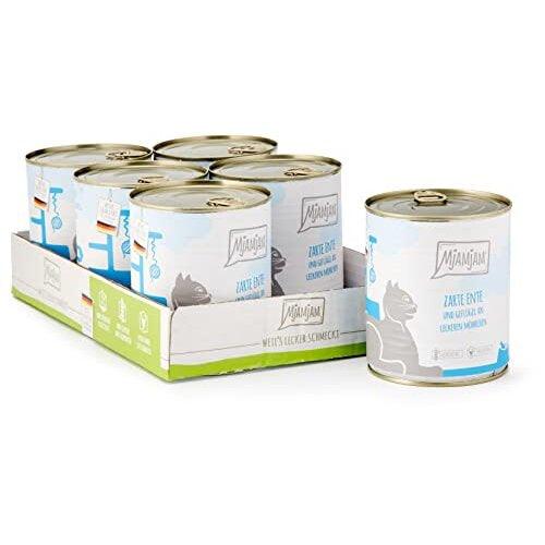 '- premium wet food for cats - tender duck & poultry with delicious carrots, pack of 6 (6 x 800 g), grain-free with extra meat