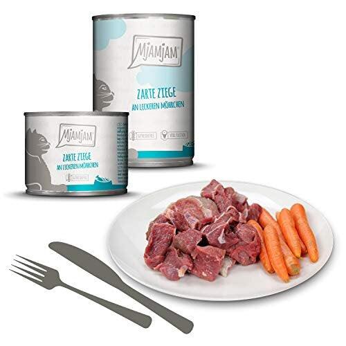'- premium wet food for cats - tender goat with delicious carrots, pack of 6 (6 x 200 g), grain-free with extra meat
