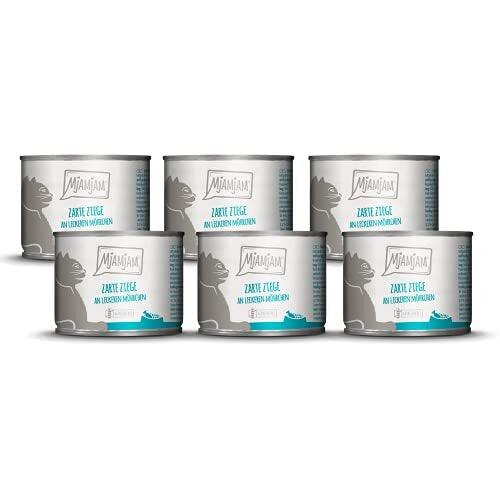 '- premium wet food for cats - tender goat with delicious carrots, pack of 6 (6 x 200 g), grain-free with extra meat