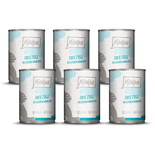'- premium wet food for cats - tender goat with delicious carrots, pack of 6 (6 x 400 g), grain-free with extra meat