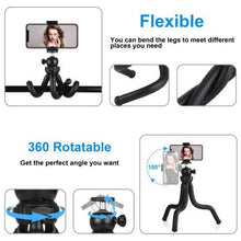 PULUZ Mini Octopus Flexible Tripod with Ball Head, Phone Clamp, Tripod Adapter & Long Screw for SLR Cameras, GoPro, Smartphones (30cm x 5cm)
