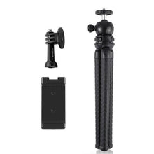 PULUZ Mini Octopus Flexible Tripod with Ball Head, Phone Clamp, Tripod Adapter & Long Screw for SLR Cameras, GoPro, Smartphones (30cm x 5cm)