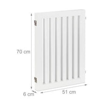 Relaxdays Wooden Safety Barrier, Adjustable Gate for Dogs & Children, Fireplace & Oven, MDF, 3 Panels, 70x154cm, White, Boards, One Item