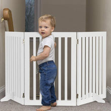 Relaxdays Wooden Safety Barrier, Adjustable Gate for Dogs & Children, Fireplace & Oven, MDF, 3 Panels, 70x154cm, White, Boards, One Item
