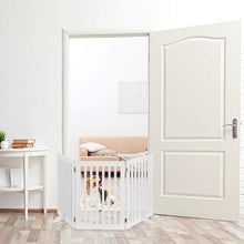 Relaxdays Wooden Safety Barrier, Adjustable Gate for Dogs & Children, Fireplace & Oven, MDF, 3 Panels, 70x154cm, White, Boards, One Item