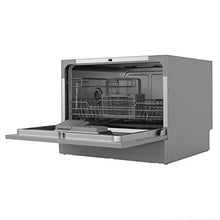 Russell Hobbs RHTTDW6S Freestanding Compact Dishwasher, Eco mode, 6 place settings, Noise level: decibels 52 (Energy Class F), Silver