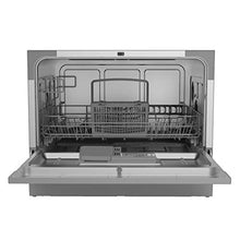 Russell Hobbs RHTTDW6S Freestanding Compact Dishwasher, Eco mode, 6 place settings, Noise level: decibels 52 (Energy Class F), Silver