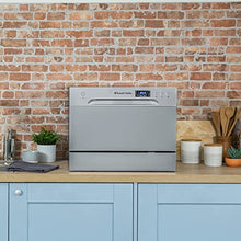 Russell Hobbs RHTTDW6S Freestanding Compact Dishwasher, Eco mode, 6 place settings, Noise level: decibels 52 (Energy Class F), Silver