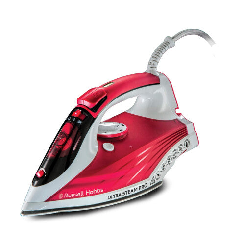 Russell Hobbs Ultra Steam Pro Iron, Ceramic non-stick soleplate, Large 320ml Easy Fill Water Tank, 155g steam shot, 45g Continuous steam