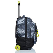 Seven Rolling backpack, FLY STARS Wheeled Book Bag, 2 in 1, Backpack + Trolley, for Teen, Girls&Boys, For School, Sport